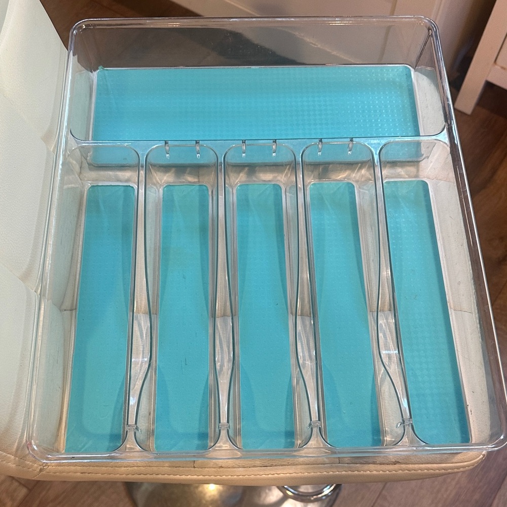 Target Clear and Aqua Cutlery Organizer